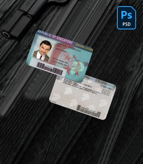 Singapore driving license PSD